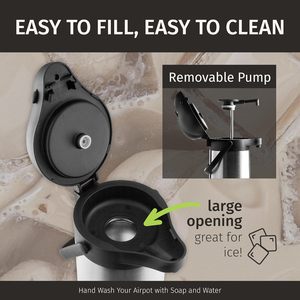 Termo de Acero Inoxidable Aislado de 102 oz con Bomba de 24 Horas, Jarra para Café, Dispensador de Cacao, Botella de Vacío para Bebidas Calientes, Ideal para Fiestas y Campamentos - Product Image 6