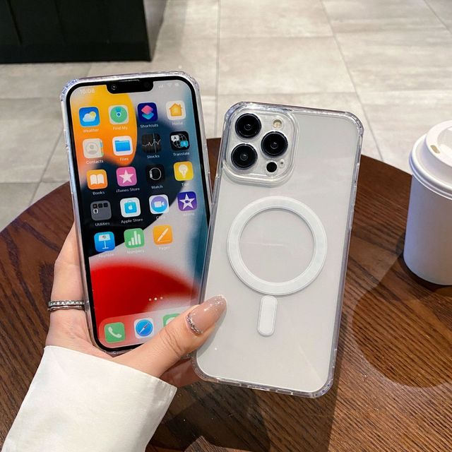 Ultra HD Transparent Shockproof Magnetic Alignment Mobile Cover for iPhone 16 15 14 13 12 11 Pro Max Accessories