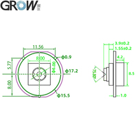 Module de lecteur de code QR USB UART GROW GM861XS, petit format, prend en charge les codes PDF417 et Aztec pour bus, interface TTL232