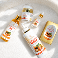 Coffret de Soins Visage Végétalien à Marque Blanche au Curcuma, Carotte, Collagène et Vitamine C – Éclaircissant, Anti-taches Brunes et Hydratant