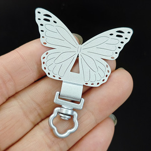 Patch de fixation pour téléphone en métal papillon, sangle de téléphone en acier inoxydable, remplacement antivol pour coque de téléphone complète - Product Image 1