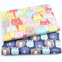 Lot de 2 carrés de tissu en coton 50x50cm à motifs mignons pour patchwork et quilting DIY