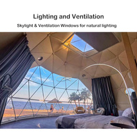 Nouvel arrivage Tente dôme pour glamping avec lucarne et fenêtres d'aération Tente de mariage multicolore coupe-vent pour glamping Nature Resort