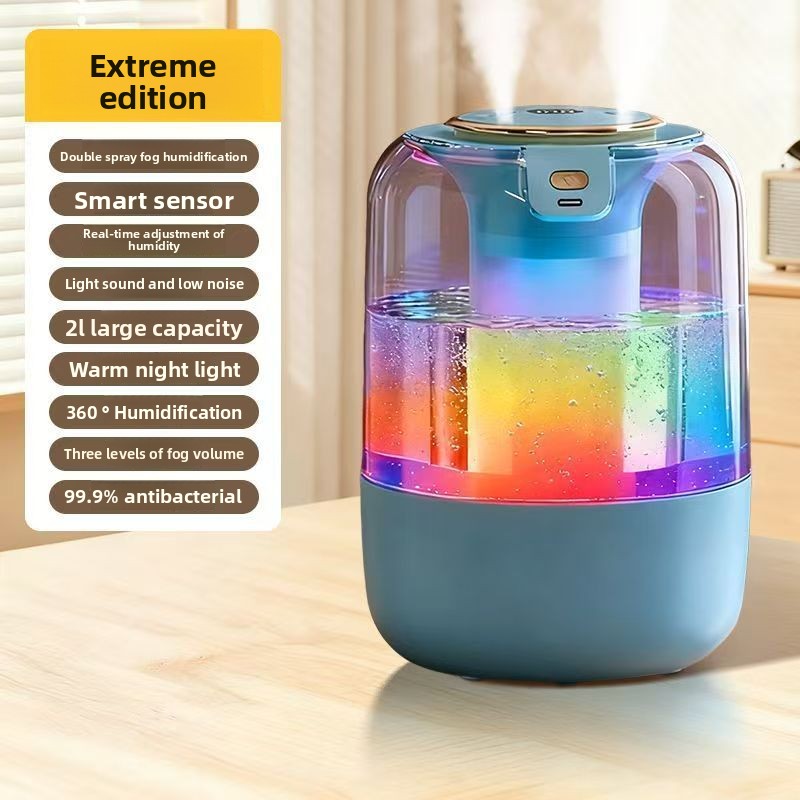 Humidificateur double jet J20-affichage numérique bleu