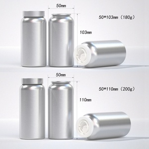 Bouteille en aluminium recyclable avec anneau de traction facile pour complément alimentaire pour hommes - Product Image 2