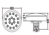 Lampes ponctuelles LED E14 automatiques 60mm 24V 110V RGBW IP65 pour parcs d'attractions, fêtes foraines et manèges à thème caméléon