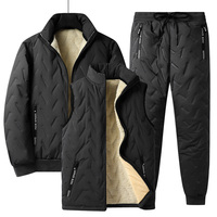 Costume trois pièces pour homme, vente en gros d'usine, veste épaisse et chaude, design imprimé, costume décontracté d'hiver pour homme