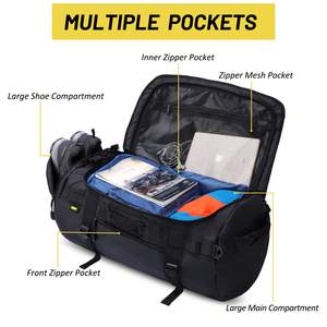 Muestra Gratuita de Bolsa de Deporte de Viaje para Hombre con Compartimento para Zapatos, Bolsa de Deporte Personalizada y Portátil para Tenis - Product Image 2