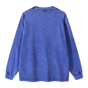 <span class=keywords><strong>MC</strong></span> BUILD Impression DTG personnalisée T-shirt surdimensionné à manches longues Sweat-shirt 400Gsm T-shirt graphique surdimensionné pour unisexe - Product Image 3
