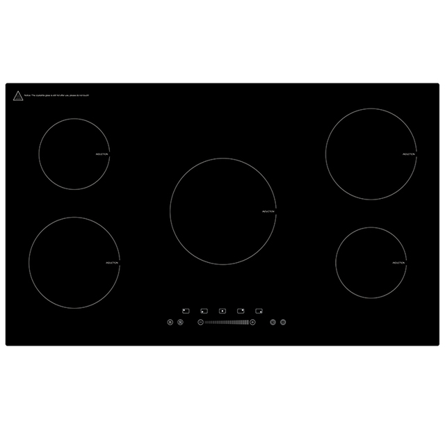 90cm Built in Induction Hob Stainless Steel Electric Built-in 5 burner Gas Hob Cooker With Induction