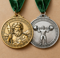 Fabricant Médaille En Gros 3D Gold Award Marathon Taekwondo Médaille En Alliage De Zinc Blanc Personnalisé Métal Sports Médailles Personnalisées