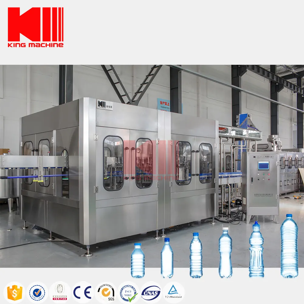 Automatische Ausrüstung zur Herstellung von Trinkwasser in Flaschen/Abfüll maschine für reines Wasser/Preis für Mineral wasser füll anlagen