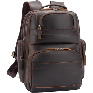 Sac à dos minimaliste en PU pour homme, 20-35L, imperméable, multifonctionnel, avec bandoulière arquée et poignée souple - Product Image 3