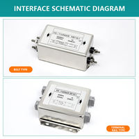 Filtre EMI monophasé OEM ODM 1A 250VAC, filtre de suppression des interférences sur ligne électrique AC à trois étages