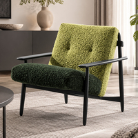 Petites chaises longues vertes pour salon, chaises basses de luxe modernes et confortables, fauteuils inclinables en cuir de luxe