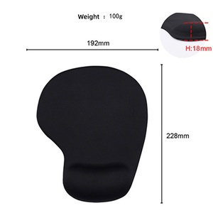 Custom Black Wrist Rest Cushion Silicone Ergonomic Mousepad Custom Shape Mouse Pad with Wrist for Home <b>Office</b> <b>Computer</b> - Product Image 2