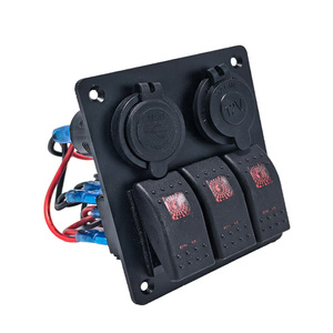 Rocker chuyển đổi bảng điều khiển chuyển đổi Dash 5 pin on/off pre-có dây Rocker chuyển đổi màu xanh Backlit chuyển đổi cho ô tô xe Marine thuyền RV - Product Image 5