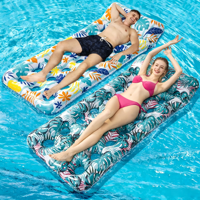 Nouveau fauteuil flottant gonflable en PVC, chaise longue aquatique en forme de feuille avec maille respirante, lit flottant perforé pour piscine, lac, plage