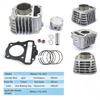 Nouveau Kit de Culasse de Moto 4 Temps Spécial Xindazhou Weiwu SDH110-16/19 KO3 en Alliage d'Aluminium de Haute Qualité pour Double