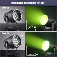 Projecteurs à faisceau RGBW 4-en-1 300W avec zoom et contrôle DMX512, CRI 90, IP20, durée de vie de 30 000 heures pour discothèque, scène, KTV et DJ