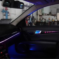 Kit d'éclairage d'ambiance intérieur LED 64 couleurs pour Mercedes Benz Classe C W204 2010-2014, accessoires de décoration