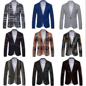 <span class=keywords><strong>Blazer</strong></span> Elegante da Uomo Stile Britannico, Giacca Casual Slim Fit, Cappotto <span class=keywords><strong>Maschile</strong></span>, <span class=keywords><strong>Blazer</strong></span> Stampato - Product Image 2
