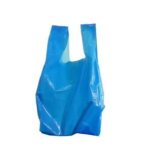 Supermarché sac en plastique gilet sac à provisions emballage alimentaire transporteur logos personnalisés merci recyclé T-shirt sac - Product Image 1