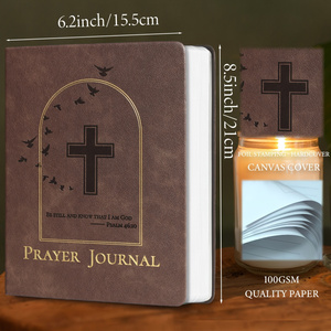 Cuaderno de oración de cuero de imitación para escrituras y devociones diario de estudio bíblico para mujeres y hombres - Product Image 2