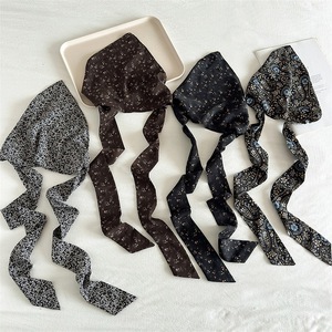 2025 nuovo colore Chiffon stampato cerchietto lungo nastro da donna <span class=keywords><strong>Bandana</strong></span> etnica sciarpa da donna africano foulard da ragazza fascia per la testa alla rinfusa - Product Image 1
