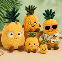 Retro Hawaiiaans overhemd ananas knuffel, fruitkostuum met sleutelhanger als souvenir cadeau