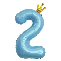 Nouveau ballon en aluminium Mylar en forme de couronne de 40 pouces pour la décoration de fête d'anniversaire à thème, vente en gros, approvisionnement en vrac
