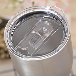 Vendita all'ingrosso 10oz in acciaio inox doppia parete tazza <span class=keywords><strong>sottovuoto</strong></span> calice di vino per festa di nozze in metallo sigillato isolato bicchieri di vino con coperchio - Product Image 2