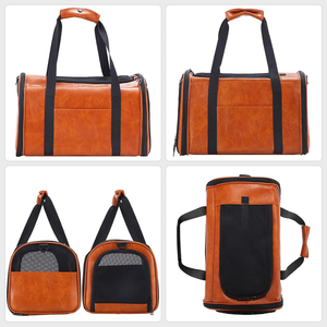 Transportín de Viaje Plegable de Piel Sintética Personalizado, Aprobado por Aerolíneas, para Perros y Gatos Pequeños y Medianos de Menos de 15 Libras - Product Image 2
