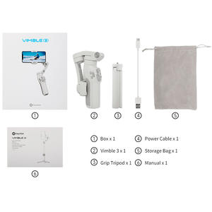 Estabilizador de Gimbal para Smartphone POSK Stock Feiyu <span class=keywords><strong>Vimble</strong></span> <span class=keywords><strong>3</strong></span>, Trípode de Mano con Control Remoto Inalámbrico, Capacidad de Carga Máxima de 500g - Product Image 4