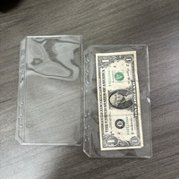 Nuevas Bolsas para Carpeta A6 de 6 Agujeros, Sobres para Dinero sin Cierre, Organizador de Dinero, Bolsas Laterales Abiertas de PVC con Brillo