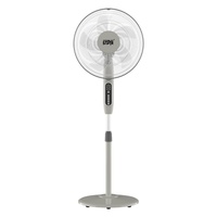 Ventilador de Pie para el Hogar de 16 Pulgadas y 50w con 5 Aspas y Base Redonda, Ventilador de Pie Recargable con Aire Refrigerante