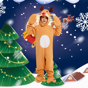 Disfraz de Reno Navideño para Niños, Traje Transpirable para Actuaciones Navideñas, Diseño de Copo de Nieve, Talla Infantil 4547 - Product Image 5