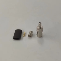 Câble coaxial RF RG58 étanche avec connecteur BNC femelle à sertir, 50 Ohms, personnalisé pour antenne et vidéosurveillance