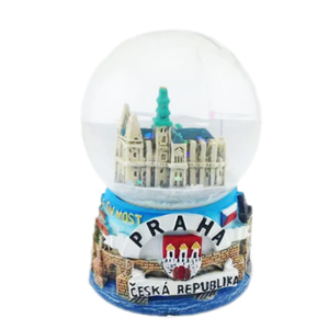 Personnalisé Praha repère touristique souvenir résine artisanat aimant Finlande Suisse Bali horloge astronomique Château de <span class=keywords><strong>Prague</strong></span> boule à neige - Product Image 1