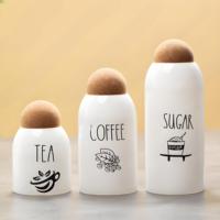 Pot en verre avec bouchon en liège, bocal personnalisé pour épices, récipient alimentaire, ensemble de pots de rangement en verre blanc pour cuisine