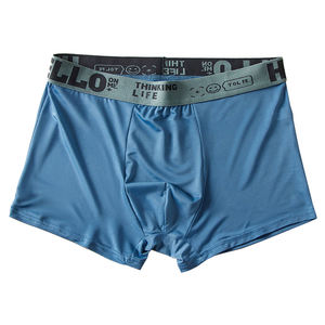Boxers pour hommes 5 pièces Sous-vêtements en soie glacée Respirant Sexy Culottes fines U Convex Lingerie XS-XL Vente en gros Lots - Product Image 2
