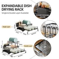 Égouttoir à vaisselle détachable en acier au carbone inoxydable de haute qualité avec ensemble d'ustensiles pour la cuisine