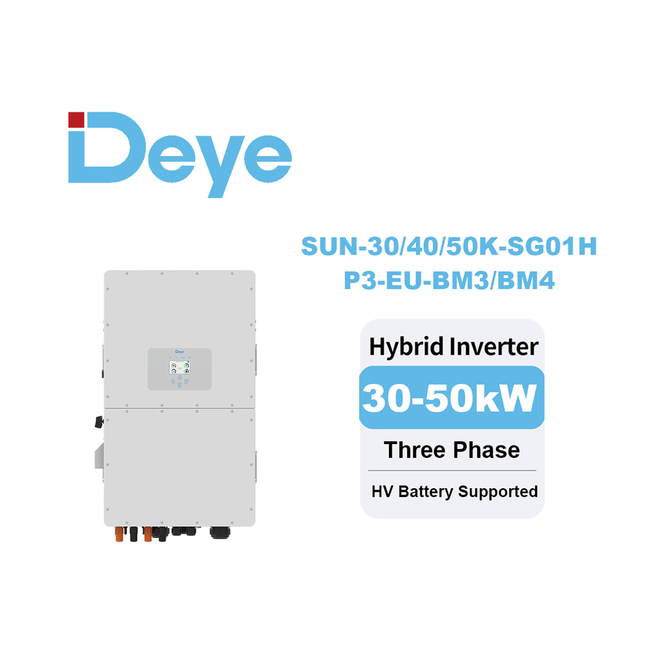 Deye 30kw 40kw 50kw Solar Hybrid Inverter SUN-30/40/50K-SG01HP3-EU-BM4 ...