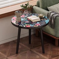 Petite table basse en bois de style pastoral pour chambre et extérieur – Meuble de maison populaire sur internet