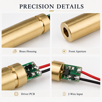Module laser point rouge 635nm 5mW, tête en laiton mini 7.5x23.5mm, source lumineuse photoélectrique DC 3V 5V, localisateur de positionnement pour DIY OEM