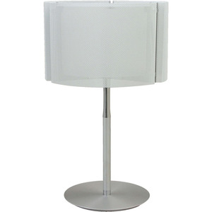 IVONE 1xE27 Lámpara De Sobremesa Al.50xD.30cm Blanco/Níquel - Product Image 1