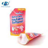 Sachets d'emballage de recharge de lessive en PET/PE, anti-fuite, avec bec verseur et logo personnalisé, pour détergent liquide