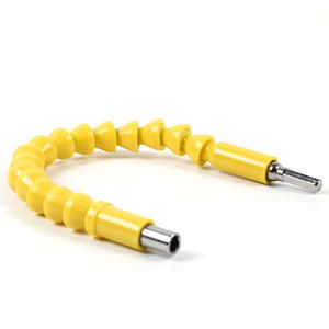 Tige d'extension flexible universelle noire et jaune de 300 mm avec embout hexagonal pour perceuses électriques – Accessoire pour outils électriques - Product Image 3