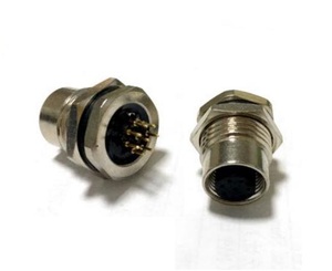 M12 كبل مستشعر مقاوم للماء موصل الذكور والإناث المقبس 4/5/8 دبوس لوحة الظهر جبل سلك كابلات الموصلات المسمار قَرِن ملولب - Product Image 6