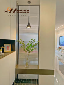 Pantalla de partición de madera Changhong, puerta de entrada, puerta opuesta, red, crema roja, muebles de sala de estar, gabinete de partición de porche moderno - Product Image 1